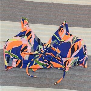 Maaji Colorful Lace-Up Bikini Top